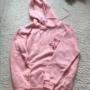SHEIN Pink Hoodie with Floral Design